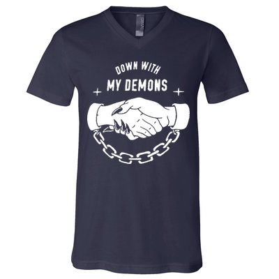 Down With My Demons V-Neck T-Shirt