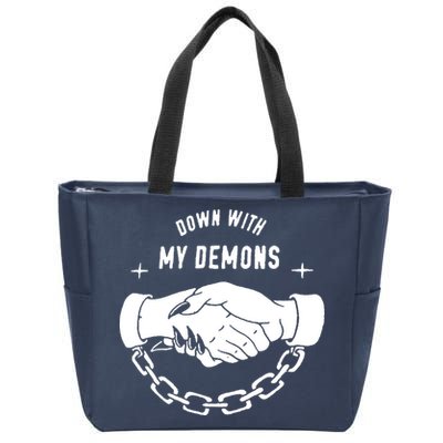 Down With My Demons Zip Tote Bag