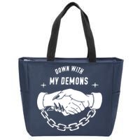 Down With My Demons Zip Tote Bag