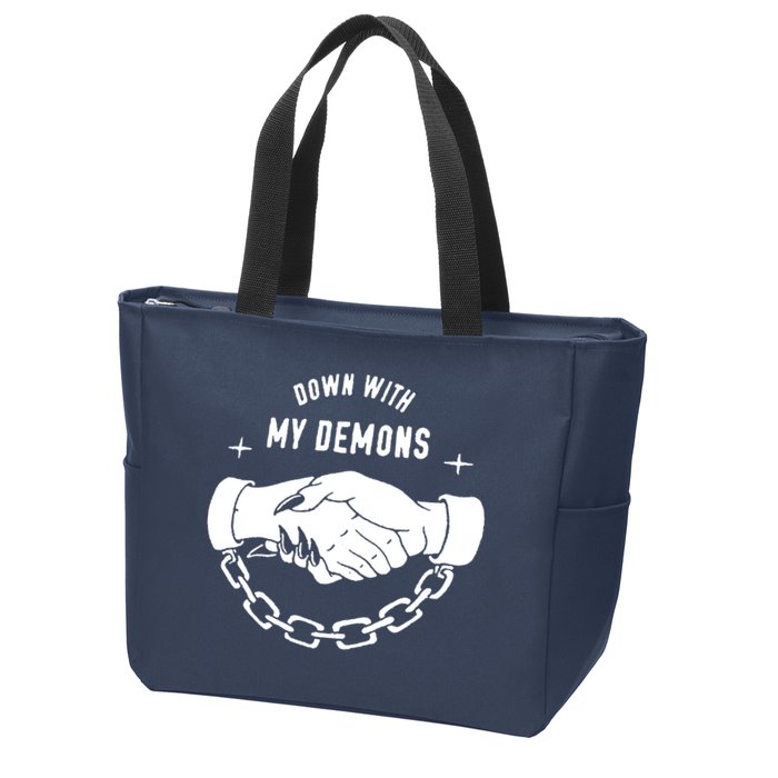 Down With My Demons Zip Tote Bag