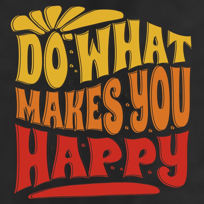 Do What Makes You Happy Positive Quote 7 Panel Mesh Trucker Snapback Hat