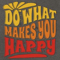 Do What Makes You Happy Positive Quote Cotton Canvas Backpack