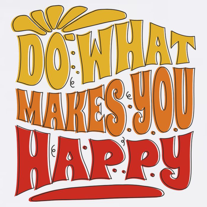 Do What Makes You Happy Positive Quote Flatbill Hat