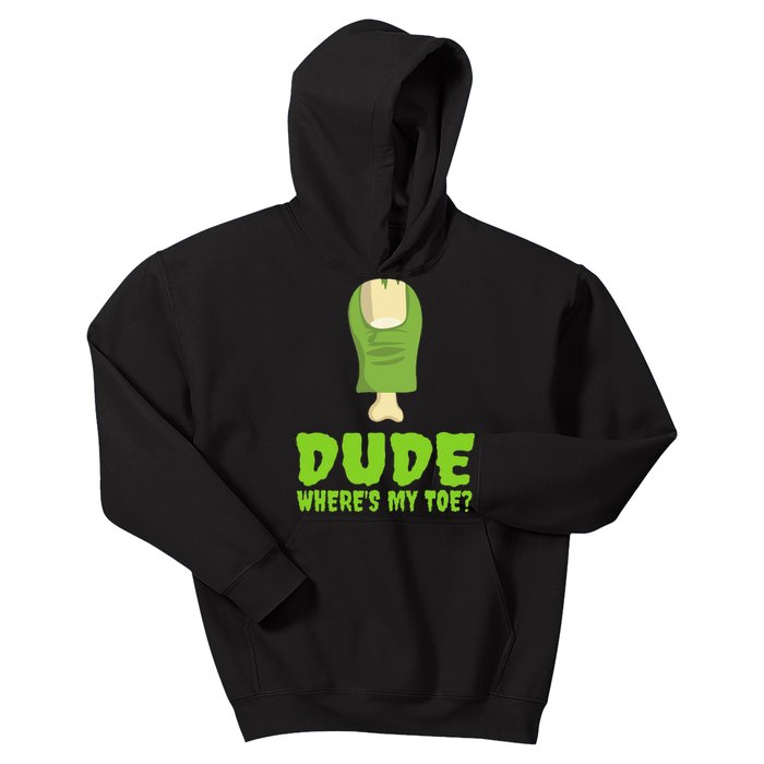 Dude Wheres My Toe Funny Zombie Amputation Leg Ampu Kids Hoodie