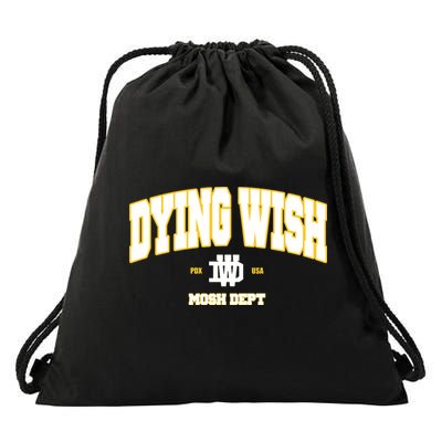Dying Wish Mosh Dept Drawstring Bag
