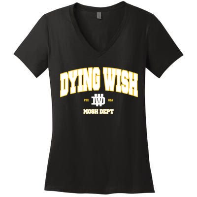 Dying Wish Mosh Dept Women's V-Neck T-Shirt