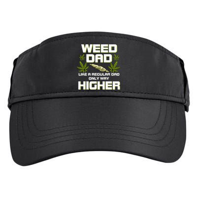 Dad Weed Marijuana Funny 420 Cannabis Gift Fathers Day Adult Drive Performance Visor