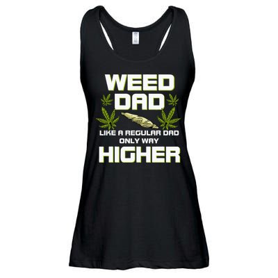 Dad Weed Marijuana Funny 420 Cannabis Gift Fathers Day Ladies Essential Flowy Tank