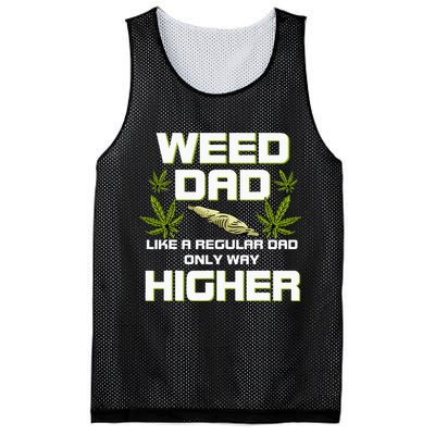 Dad Weed Marijuana Funny 420 Cannabis Gift Fathers Day Mesh Reversible Basketball Jersey Tank