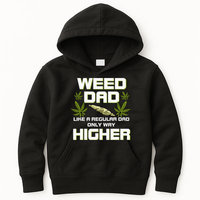 Dad Weed Marijuana Funny 420 Cannabis Gift Fathers Day Kids Hoodie