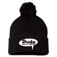 Dude WhereS Makar Pom Pom 12in Knit Beanie
