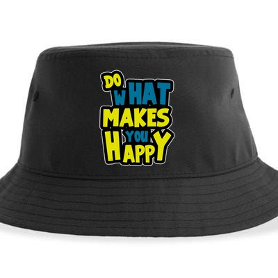 Do What Makes You Happy Postive Quote Sustainable Bucket Hat