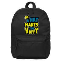 Do What Makes You Happy Postive Quote 16 in Basic Backpack