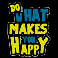 Do What Makes You Happy Postive Quote 16 in Basic Backpack