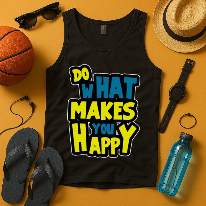 Do What Makes You Happy Postive Quote Tank Top