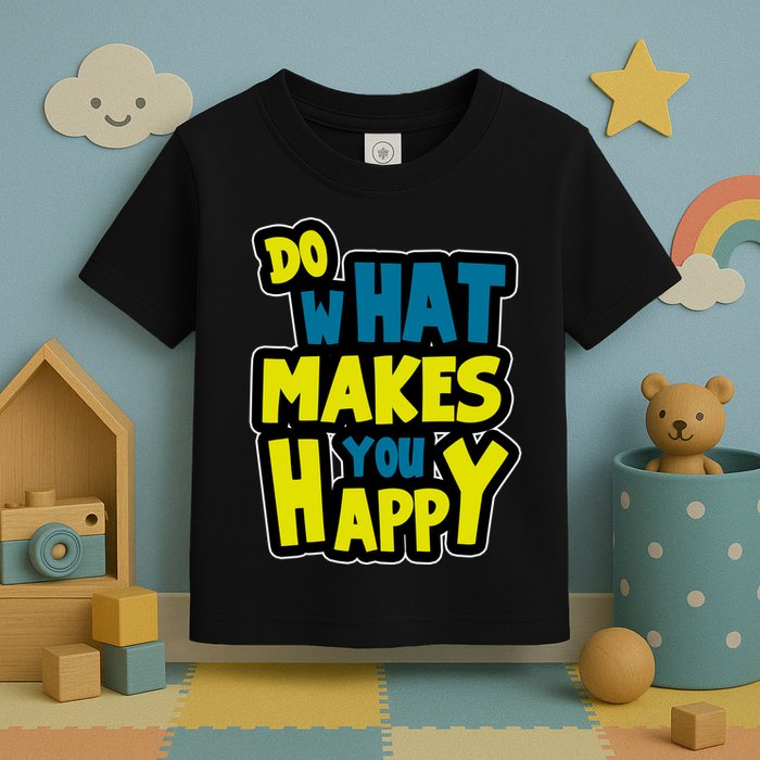 Do What Makes You Happy Postive Quote Toddler T-Shirt