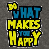 Do What Makes You Happy Postive Quote Cotton Canvas Backpack
