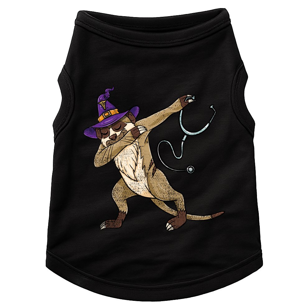 Dabbing Witch Meerkat Nurse Vintage Gift Doggie Tank