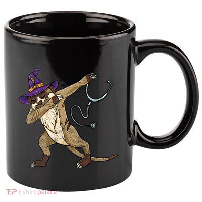 Dabbing Witch Meerkat Nurse Vintage Gift 11oz C Handle Ceramic Mug