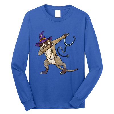 Dabbing Witch Meerkat Nurse Vintage Gift Long Sleeve Shirt