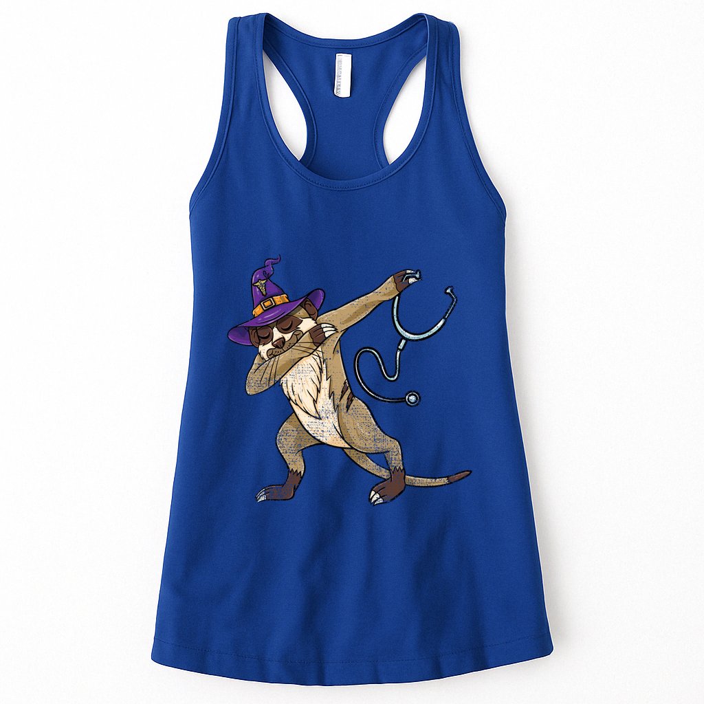 Dabbing Witch Meerkat Nurse Vintage Gift Womens Tank Top