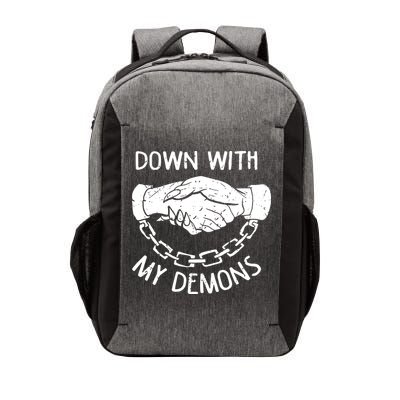 Down With My Demons Deal Handshake Aesthetic Humour Goth Vector Backpack