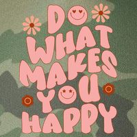 Do What Makes You Happy Hippie Retro Smile Legacy Tie Dye Trucker Hat