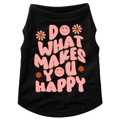 Do What Makes You Happy Hippie Retro Smile Doggie Tank