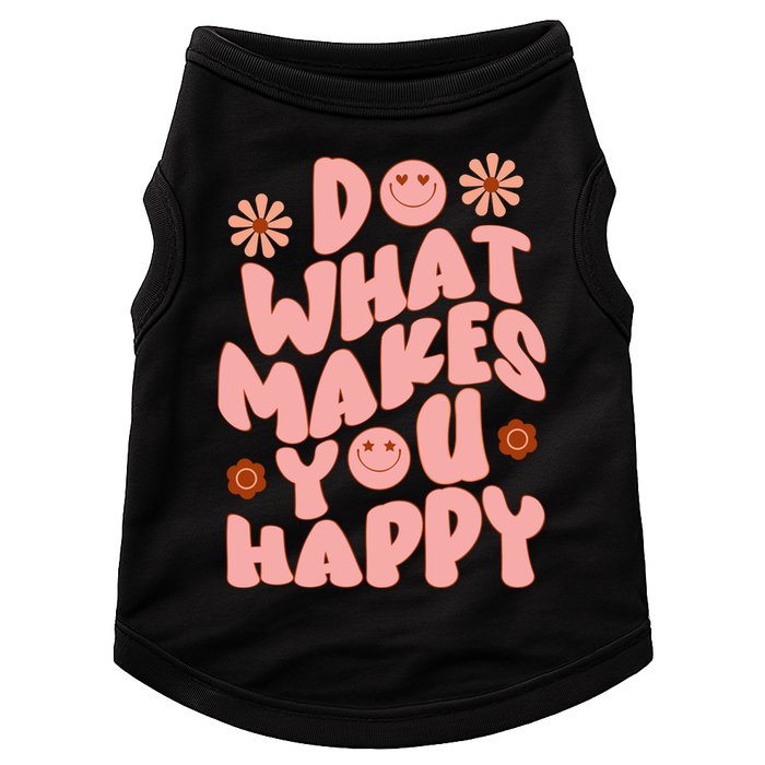 Do What Makes You Happy Hippie Retro Smile Doggie Tank