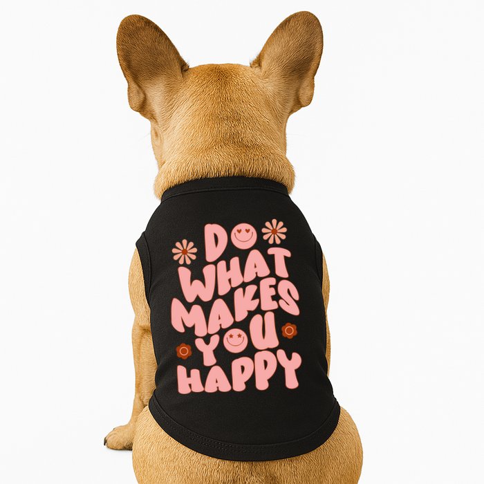 Do What Makes You Happy Hippie Retro Smile Doggie Tank