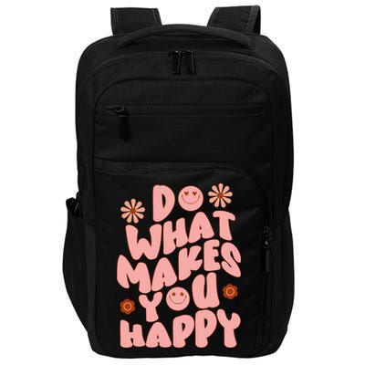Do What Makes You Happy Hippie Retro Smile Impact Tech Backpack