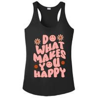 Do What Makes You Happy Hippie Retro Smile Ladies PosiCharge Competitor Racerback Tank