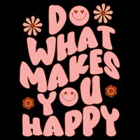 Do What Makes You Happy Hippie Retro Smile Bag