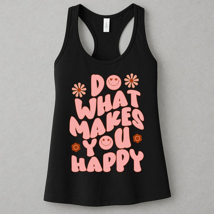 Do What Makes You Happy Hippie Retro Smile Womens Tank Top