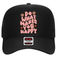 Do What Makes You Happy Hippie Retro Smile Trucker Hat