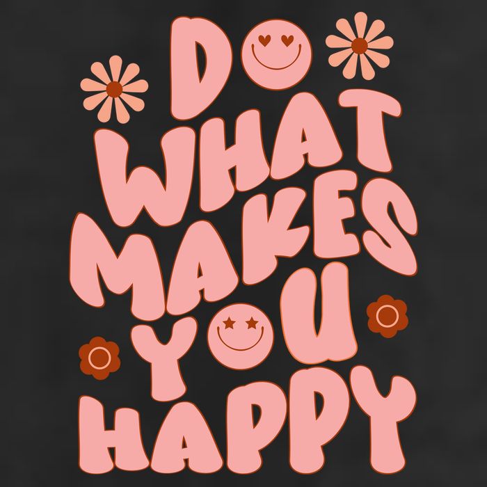 Do What Makes You Happy Hippie Retro Smile Microfiber Hand Towel