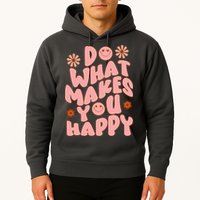 Do What Makes You Happy Hippie Retro Smile Hoodie