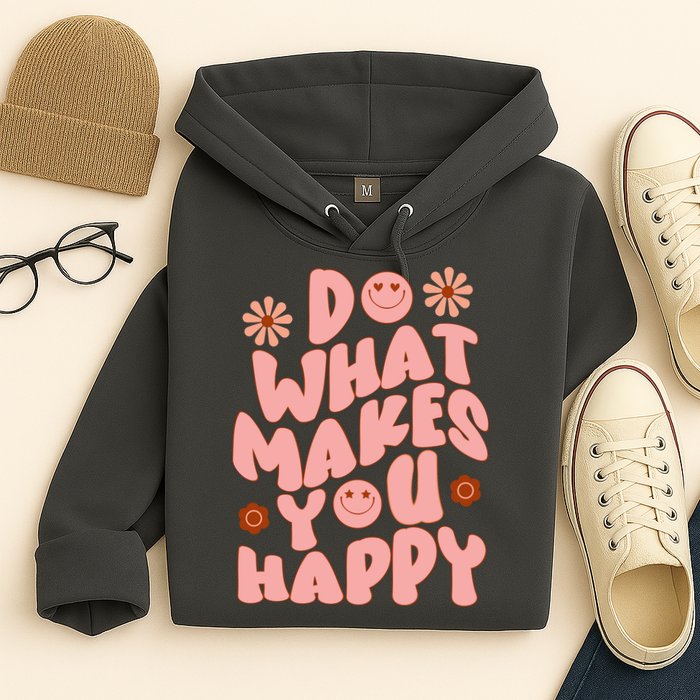 Do What Makes You Happy Hippie Retro Smile Hoodie