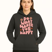 Do What Makes You Happy Hippie Retro Smile Hoodie