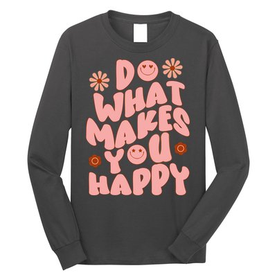 Do What Makes You Happy Hippie Retro Smile Long Sleeve Shirt