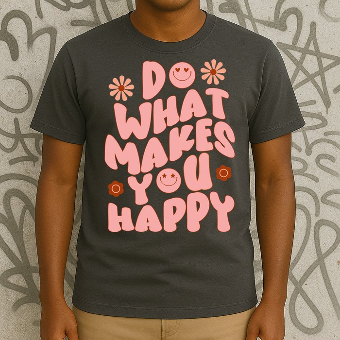 Do What Makes You Happy Hippie Retro Smile T-Shirt