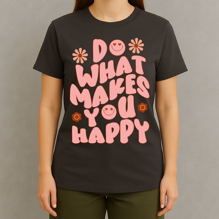 Do What Makes You Happy Hippie Retro Smile T-Shirt