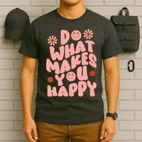 Do What Makes You Happy Hippie Retro Smile T-Shirt