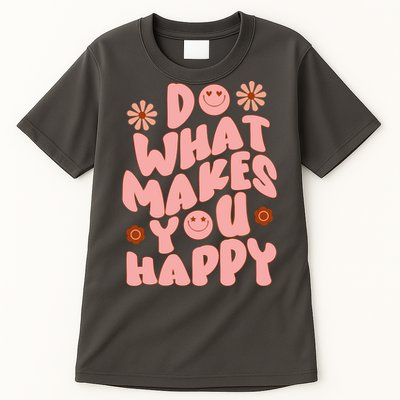 Do What Makes You Happy Hippie Retro Smile Tall T-Shirt