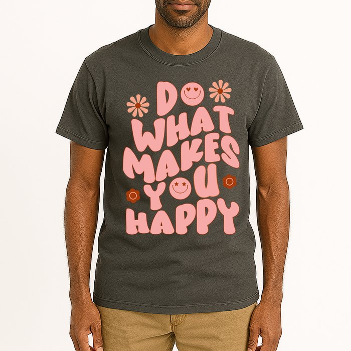 Do What Makes You Happy Hippie Retro Smile Tall T-Shirt