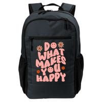 Do What Makes You Happy Hippie Retro Smile Backpack