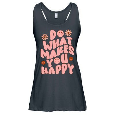 Do What Makes You Happy Hippie Retro Smile Ladies Essential Flowy Tank