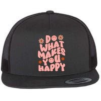 Do What Makes You Happy Hippie Retro Smile Flatbill Hat