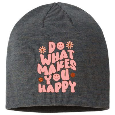 Do What Makes You Happy Hippie Retro Smile Sustainable Beanie