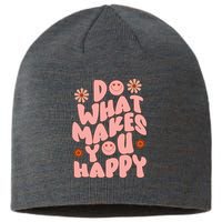Do What Makes You Happy Hippie Retro Smile Sustainable Beanie